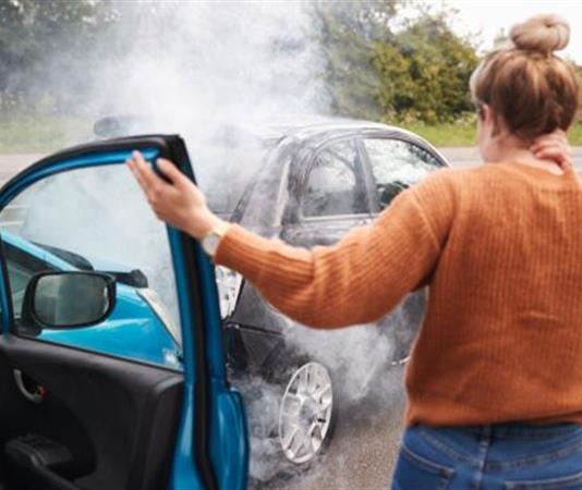 Image of woman after car accident