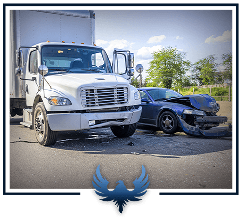 A truck vs car accident