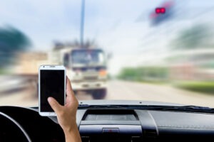 Texting-while-driving-accident-about-to-happen-in-elk-grove