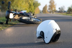 motorcycle-with-helmet-on-road